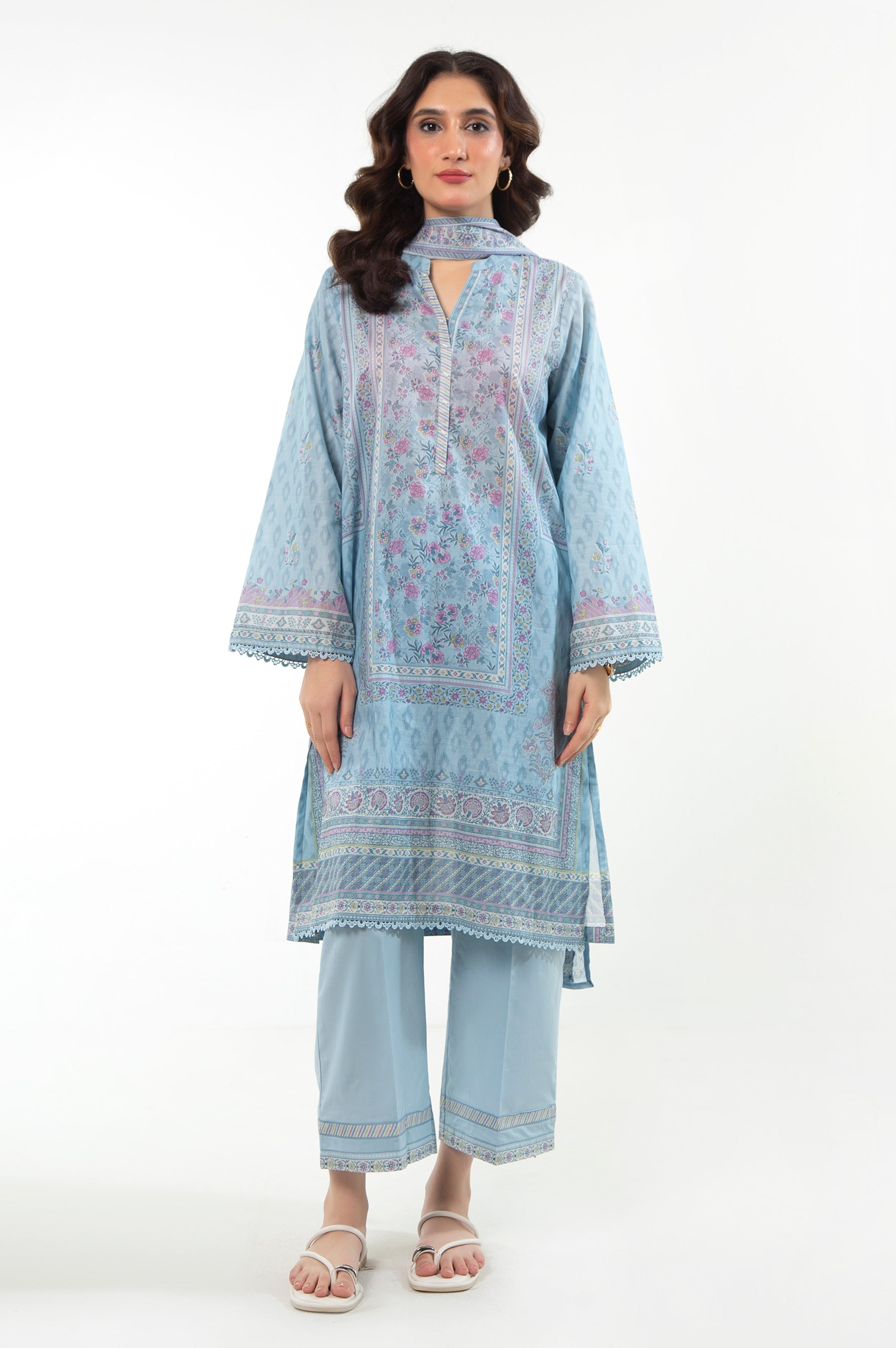 PRINTED LAWN STITCHED 3 PIECE SUIT