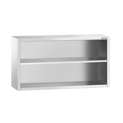 Szafka wisząca ze stali nierdzewnej PREMIUM - 1400 x 400 mm - bez drzwi przesuwnych - wysokość 800 mm