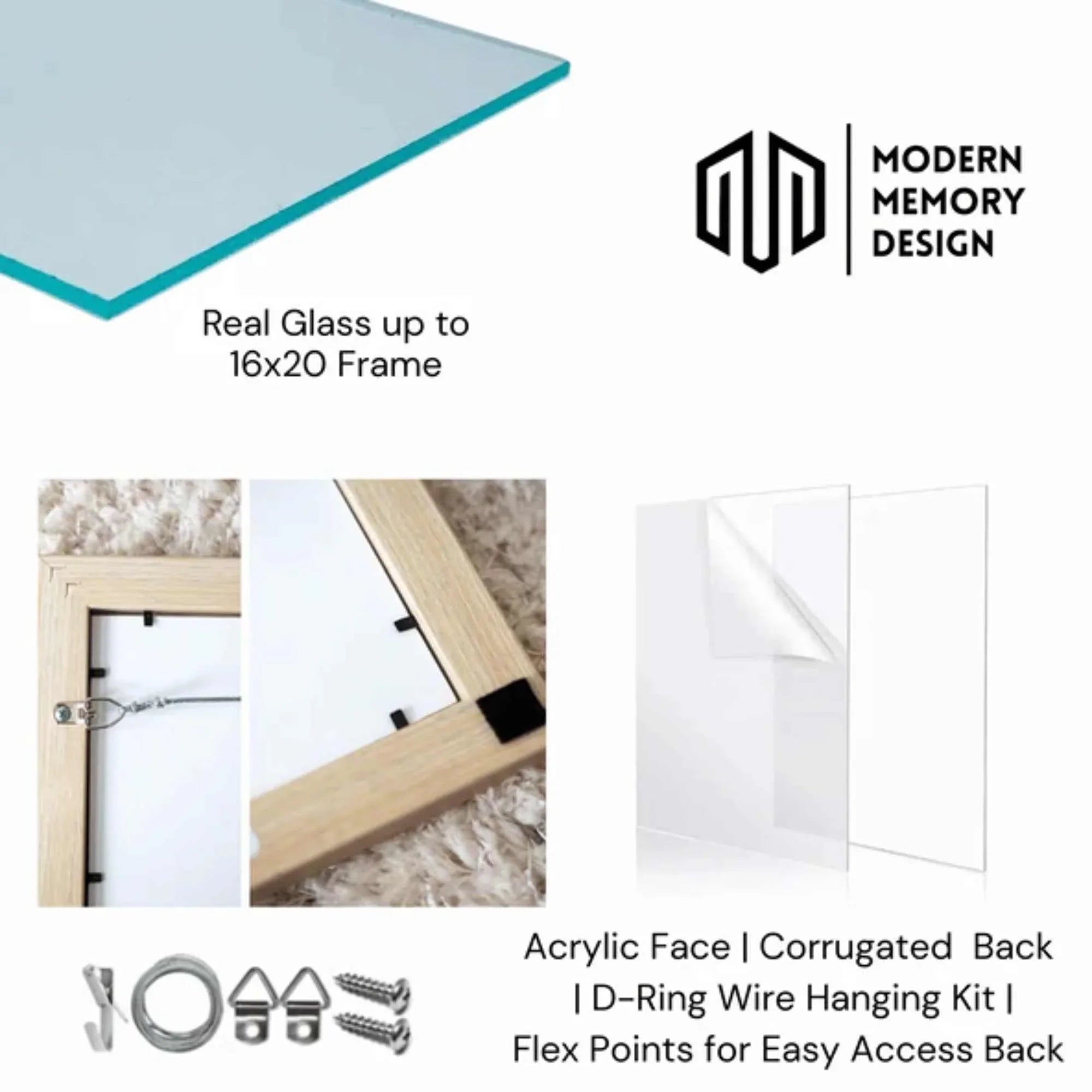 11x11 Frame Weathered White Wash Wood Grain Picture Frame