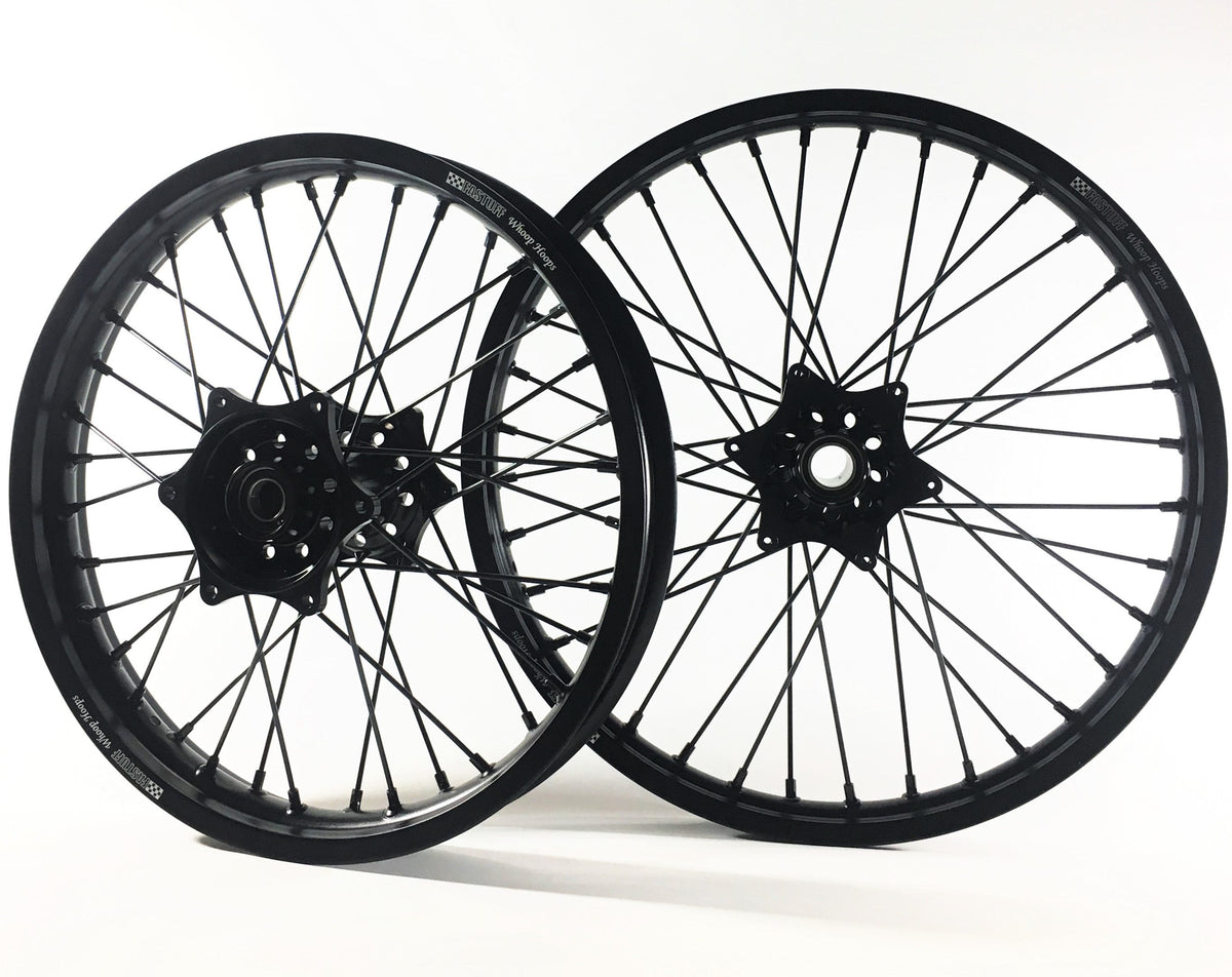 Fastuff Whoop Hoops Wheel Set KTM/Husqvarna 2016-2022 19" 21" Black Rims Black Hubs