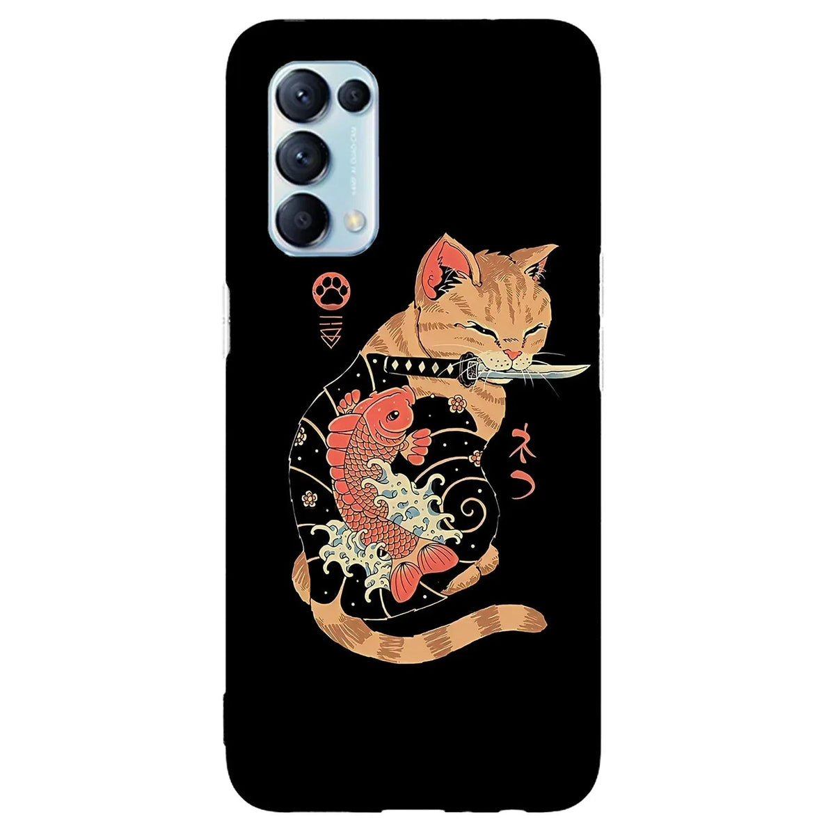 Husa compatibila cu Oppo Reno 6 5G model Yakuza cat, Silicon, TPU, Viceversa - Viceversa