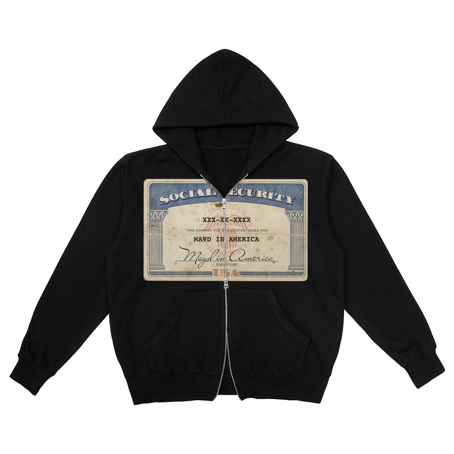MAYD in America Zip Hoodie [Social Security Card]