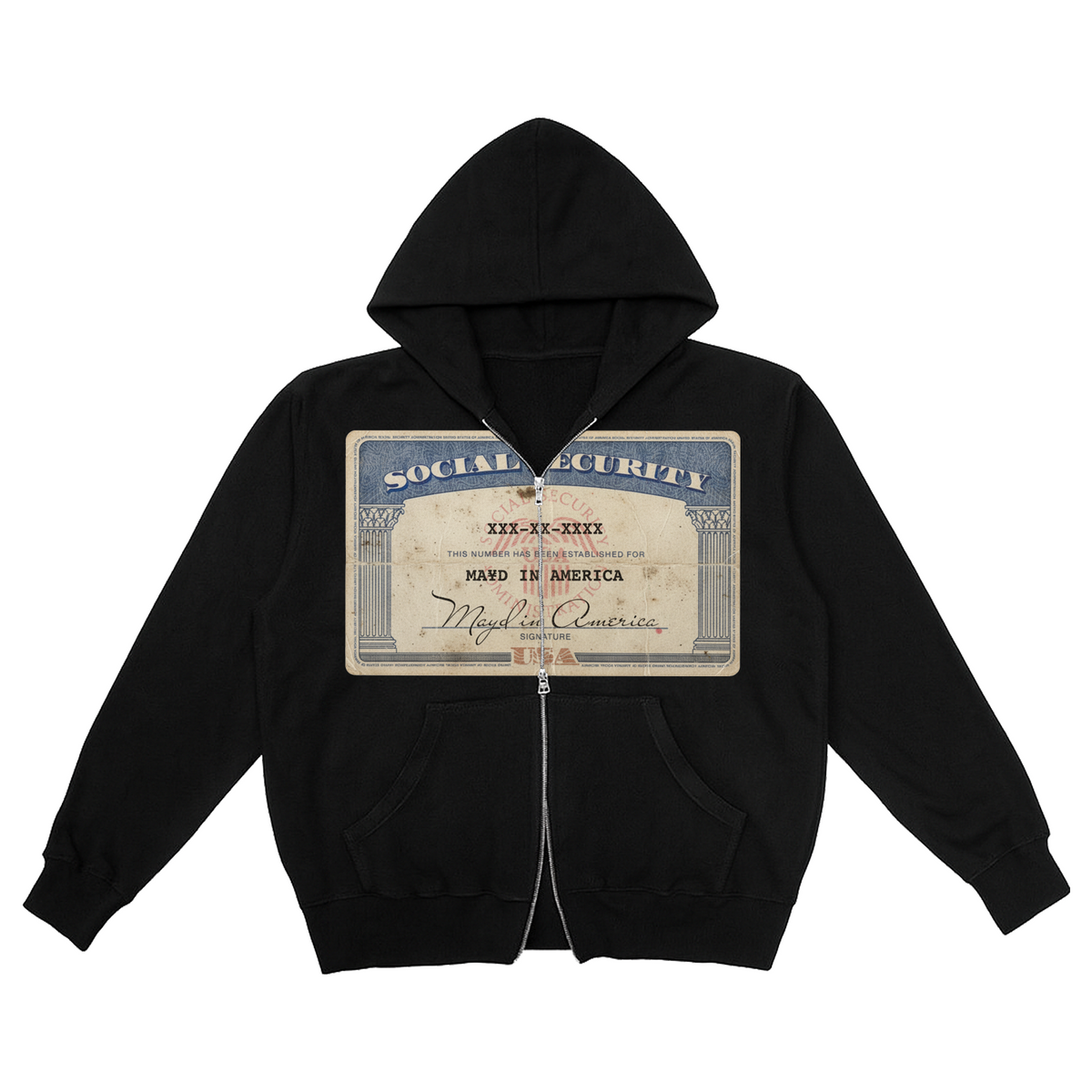MAYD in America Zip Hoodie [Social Security Card]