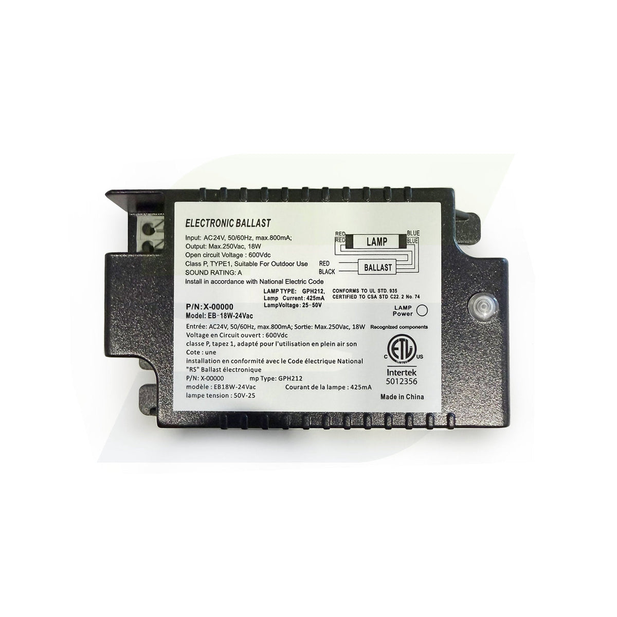 9950102  - Replacement Ballast for Aerus Air Scrubber