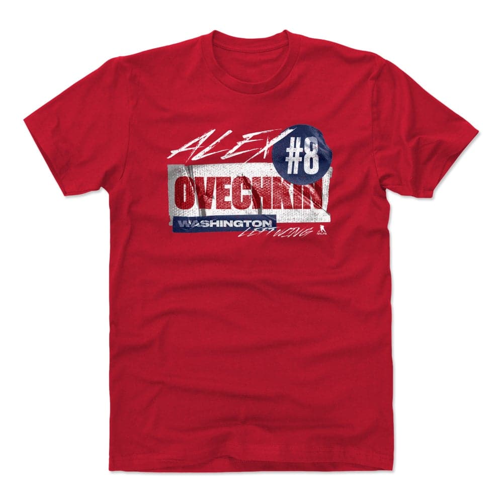 500 Level T-Shirts Alex Ovechkin Washington Capitals 500 Level NHL Sticker T-Shirt - Red