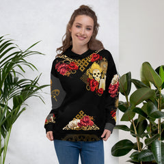 Unique Hoodie from Cosmovisions' Santa Muerte Negra Collection