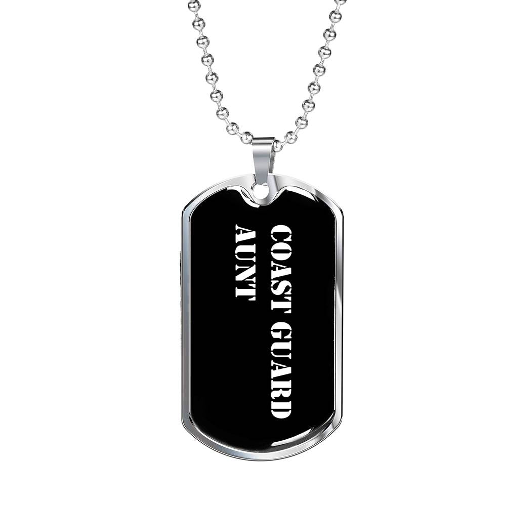 Coast Guard Aunt v3 - Luxury Dog Tag Necklace