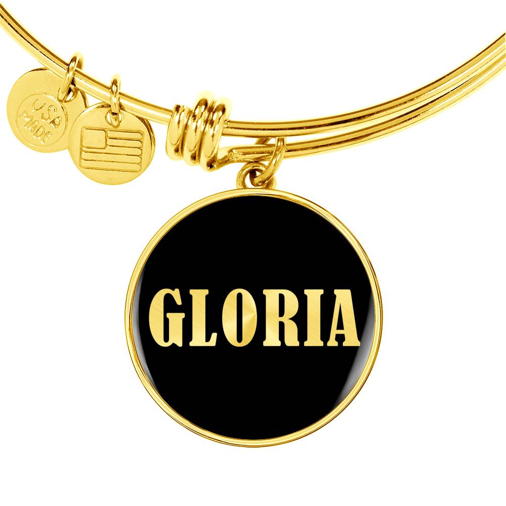 Gloria v02 - 18k Gold Finished Bangle Bracelet