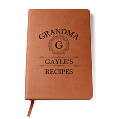 Grandma Gayle's Recipes - Vegan Leather Journal