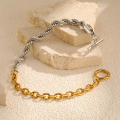 Mixed Rope Link Chain Bracelet