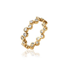 Bague plaqué Or et contour oxyde de zirconium