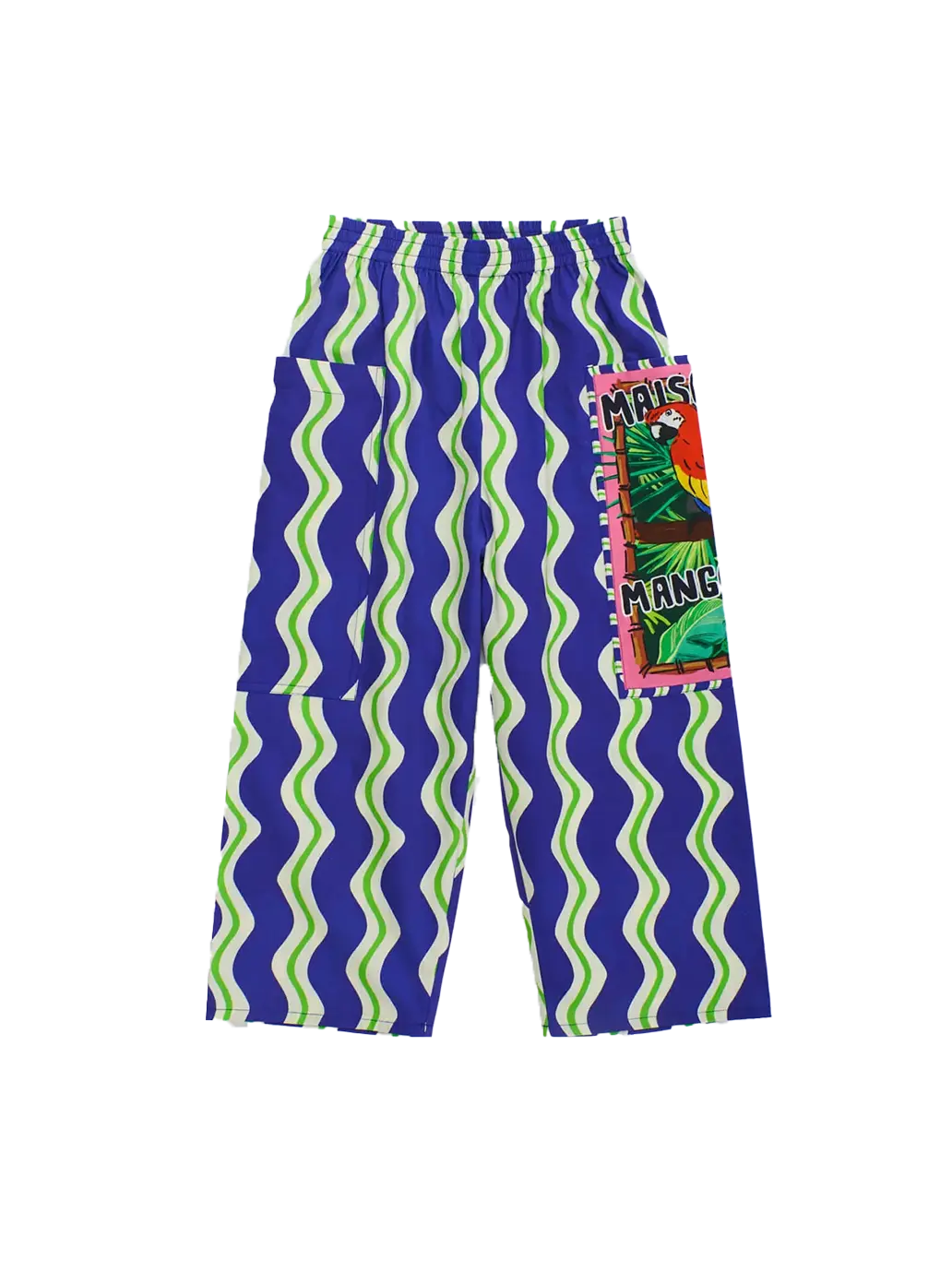 Loros Wavy Pants Navy Blue Maison Mangostan BEBE Concept