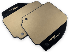 Beige Floor Mats For Ferrari 488 Spider 2015-2022 With Alcantara Leather - Scuderia