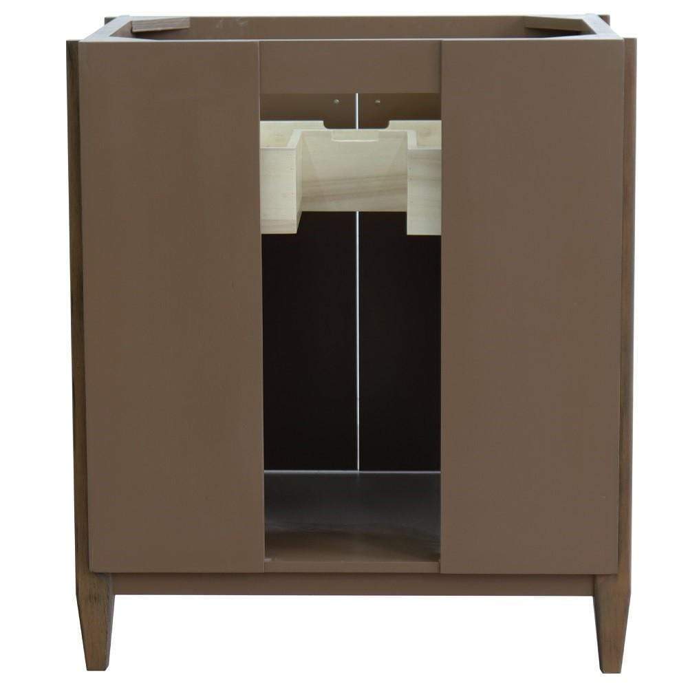 Bellaterra Home Vanity BellaTerra Home 31" Single sink vanity in Walnut finish with Gray granite with round sink 400901-31-WA-GYRD