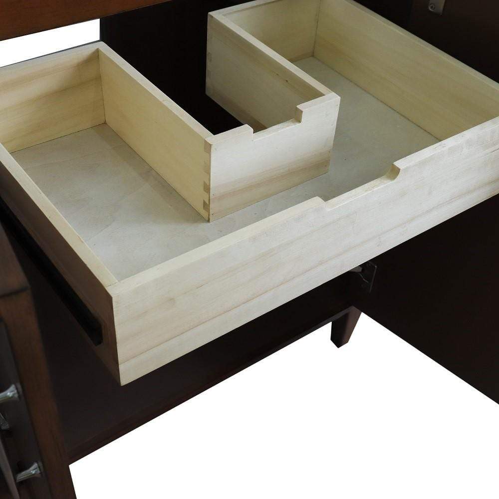 Bellaterra Home Vanity BellaTerra Home 31" Single sink vanity in Walnut finish with Gray granite with round sink 400901-31-WA-GYRD