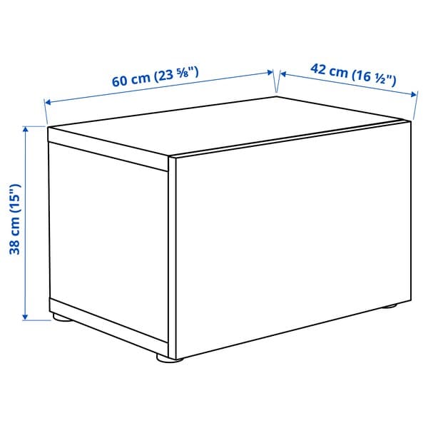 Ikea BESTÅ - Wall-mounted cabinet combination, black-brown/Lappviken black-brown, 60x42x38 cm