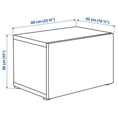 Ikea BESTÅ - Wall-mounted cabinet combination, black-brown/Lappviken black-brown, 60x42x38 cm