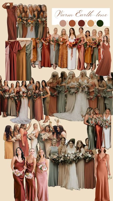 Fall Wedding Bridesmaid Dresses Different Colors
