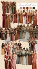 Fall Wedding Bridesmaid Dresses Different Colors