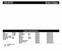Centric Parts 142.44143 Posi Quiet Loaded Friction Caliper
