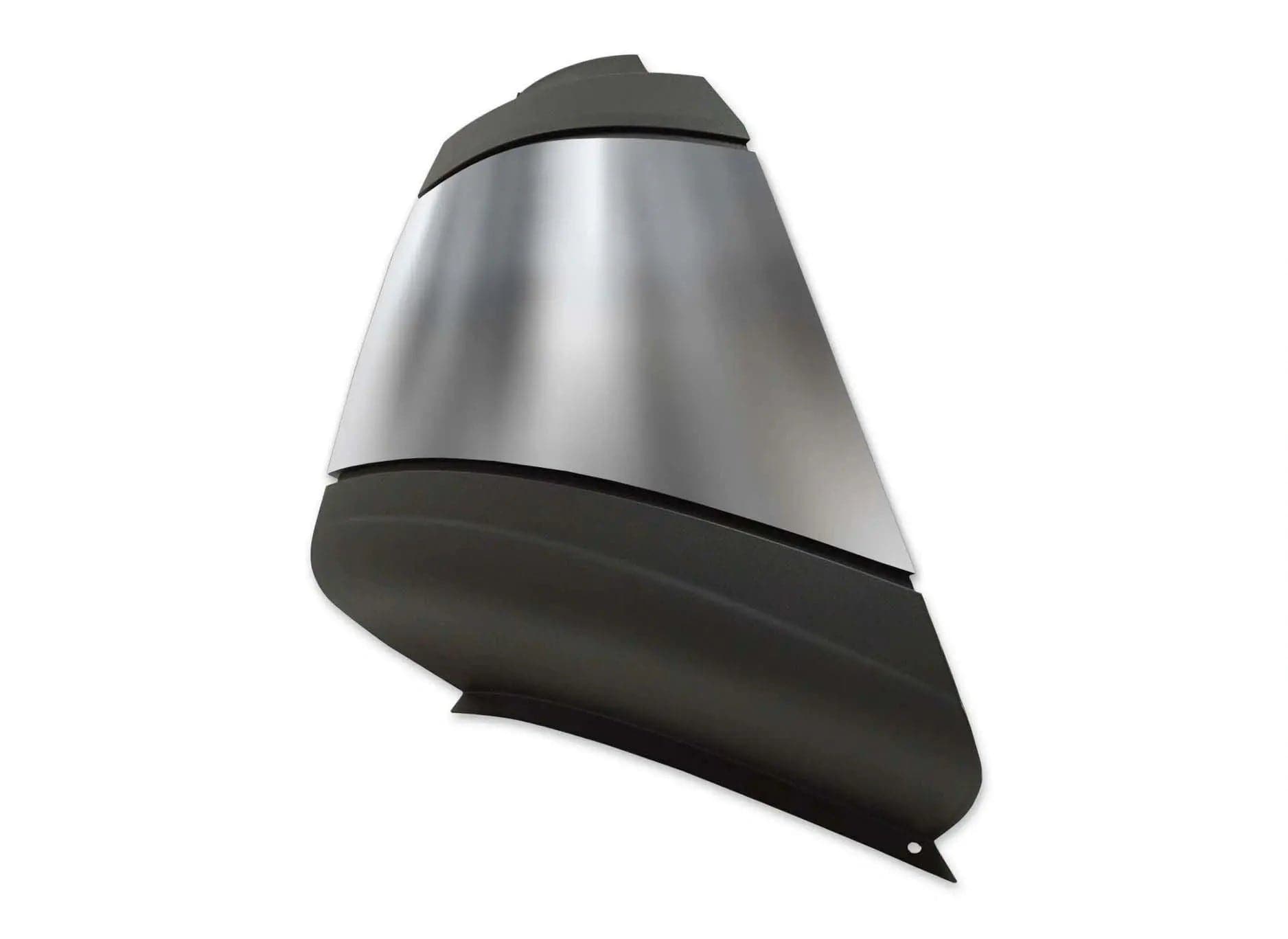 KOZAK PLASTIC Bumper End Cap with Chrome Trim Right Passenger Side for International Prostar 2008-2015 PLUS International Logo, Windshield Wipers and KOZAK Vest