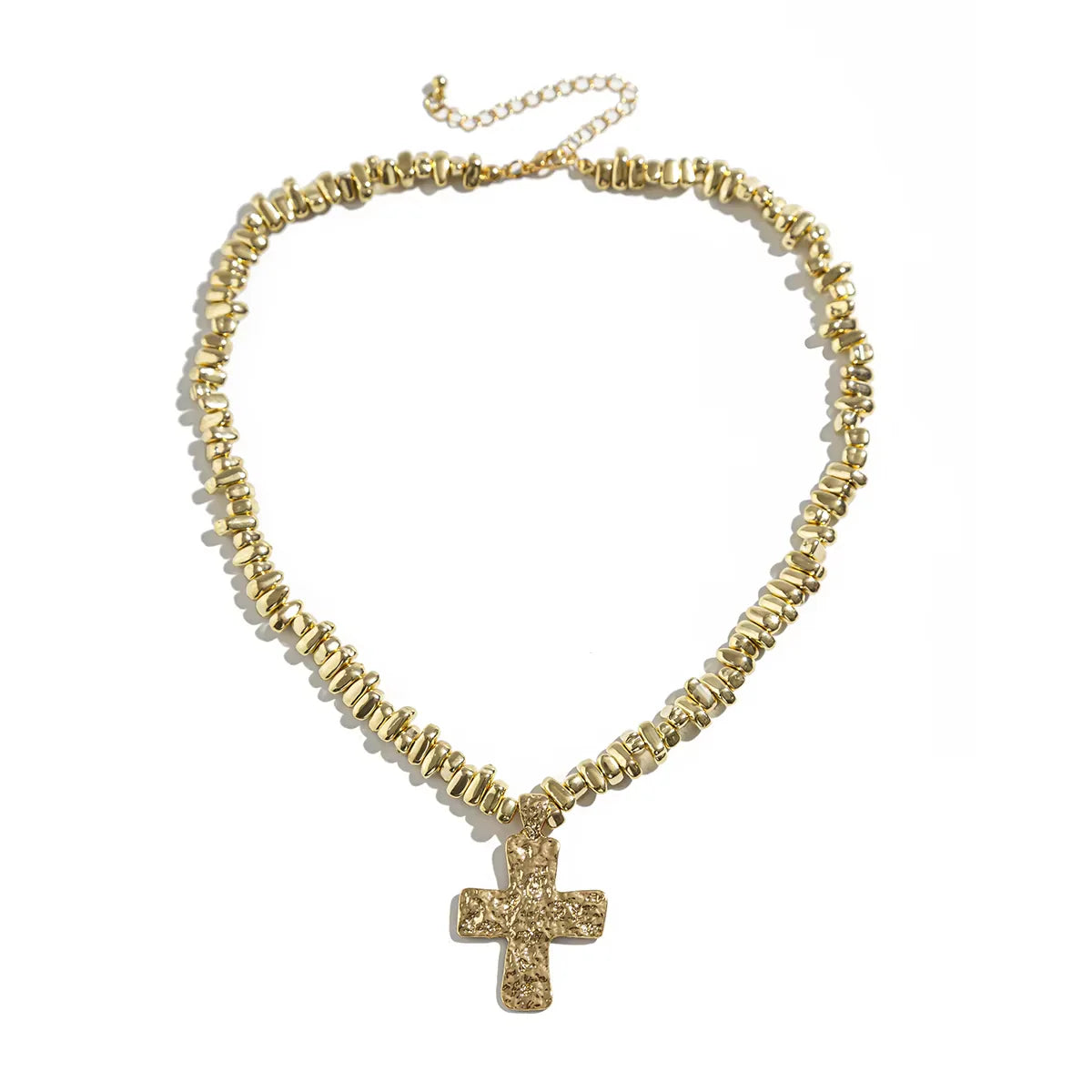 2pc Irregular Cross Beaded Necklace