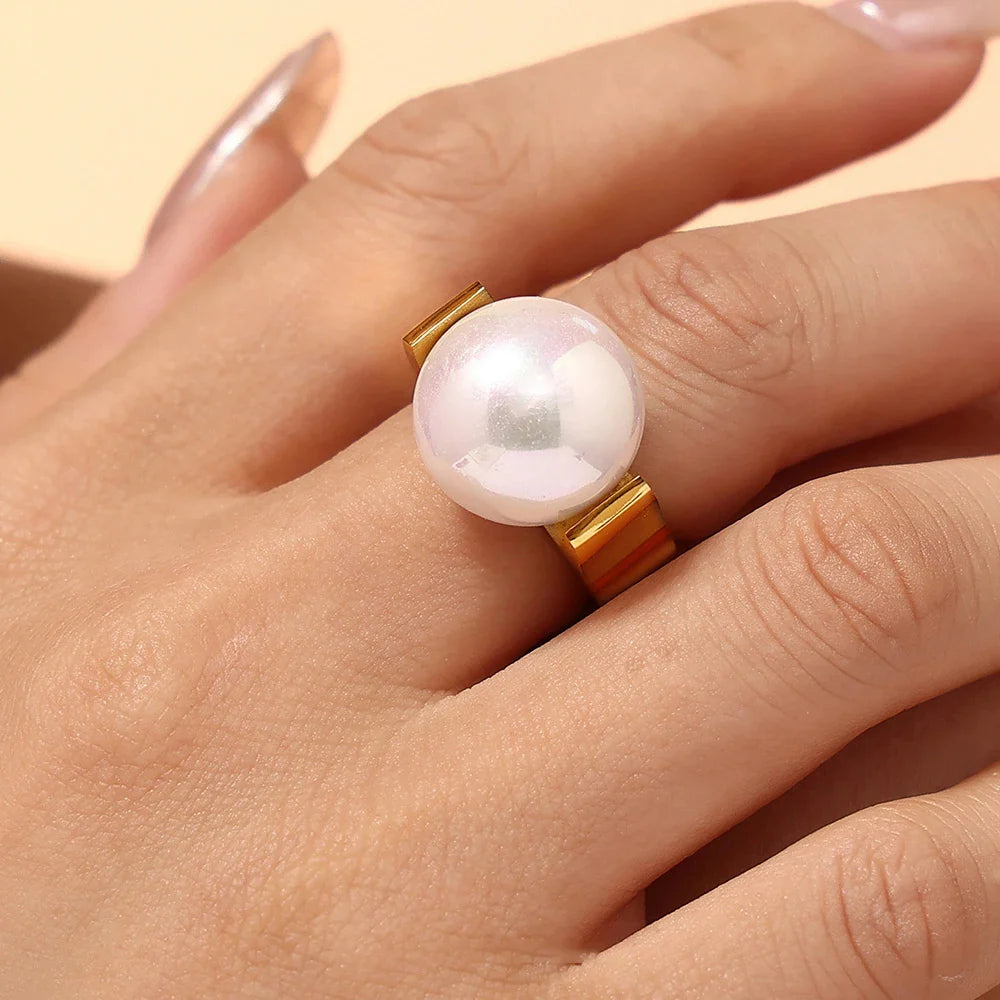 Y Shaped Pearl Ring