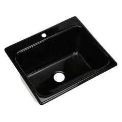 Kensington Drop-In Acrylic 25 in. 1-Hole Single Bowl Utility Sink in White - Super Arbor