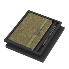 COFFRET CADEAU CARNET A5 + STYLO EN FIBRE DE THE