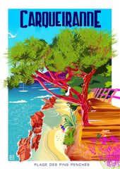 Carqueiranne La plage des Pins Penchés  dans le var