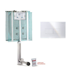 Cassetta di scarico WC ECO - PUCCI 1315490001 con Placca Eco linea bianca 80130560