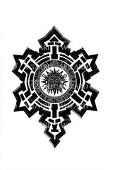 Celtic Solar Cross Tattoo Design