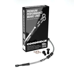 Goodridge 14-20 HD XL883L/XL1200T (w/o ABS) +4in Front Brake Line Kit - Clear