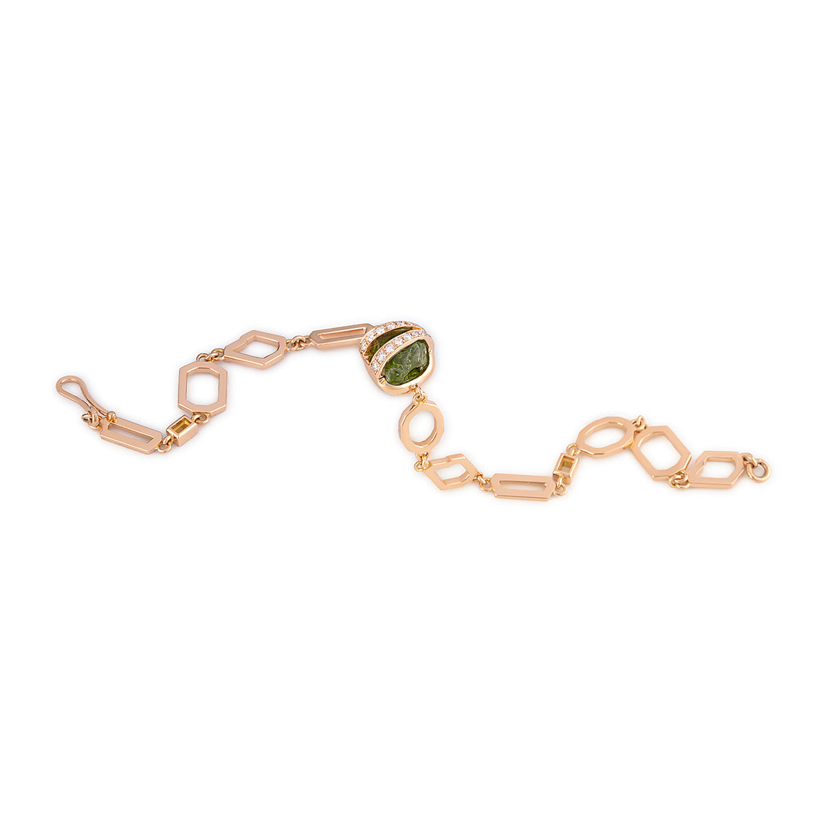 Amour Chain Bracelet Green