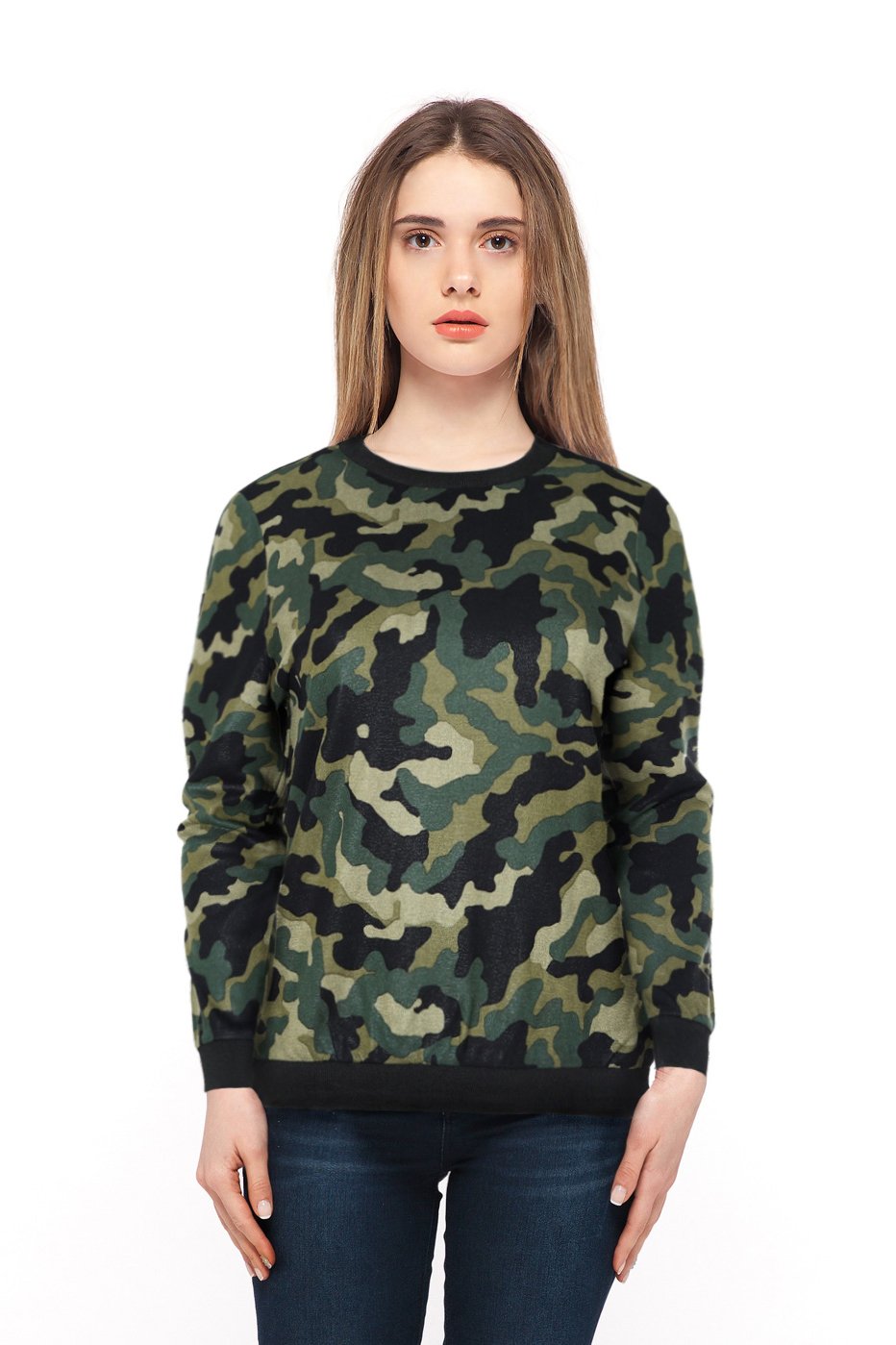 chassca shiny Camouflage printed design long sleeve sweatshirt - Breakmood