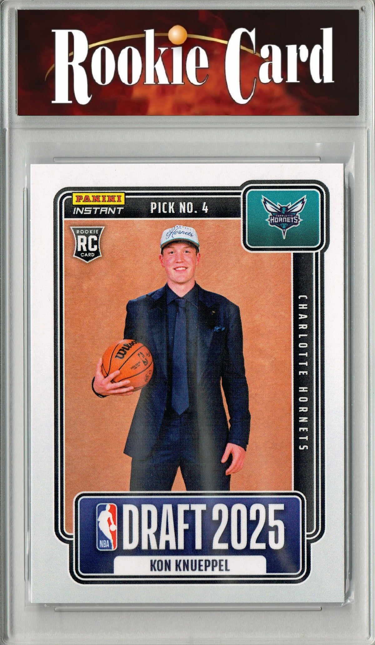 Certified Mint+ Kon Knueppel 2025 Panini Instant #NBADN-4 Draft 2028 Rookie Card Charlotte Hornets