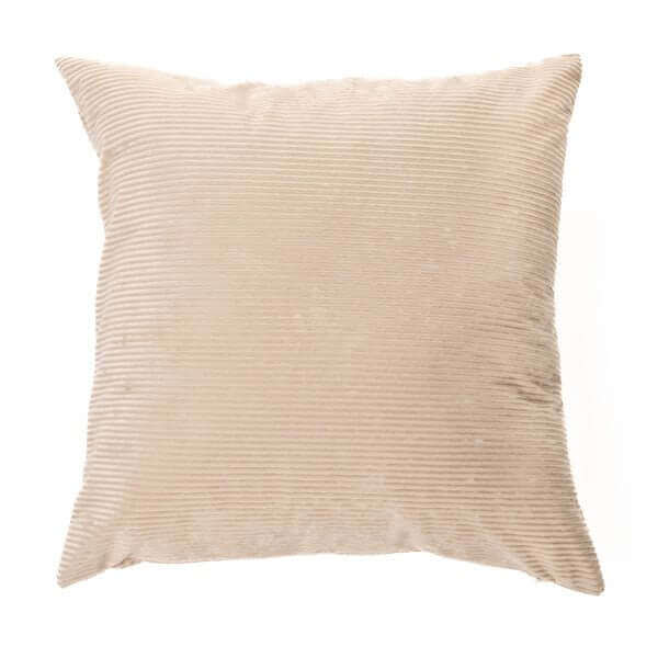 Coussin en velours côtelé naturel  CORDUROY ( 18'' x 18'')- Par Brunelli - coussins Brunelli - $23.99! Literie-Déco et moi