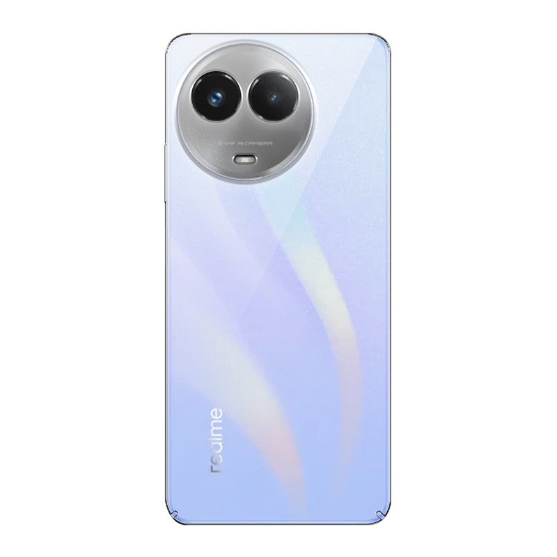 Back view of Realme 11x 5G showing camera module and clean rear design with protective case