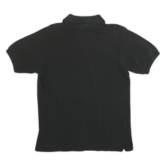 LACOSTE Mens Black Short Sleeve Plain S Cotton Blend Polo Shirt Classic Logo