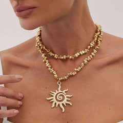 Spiral Sun Choker Necklace