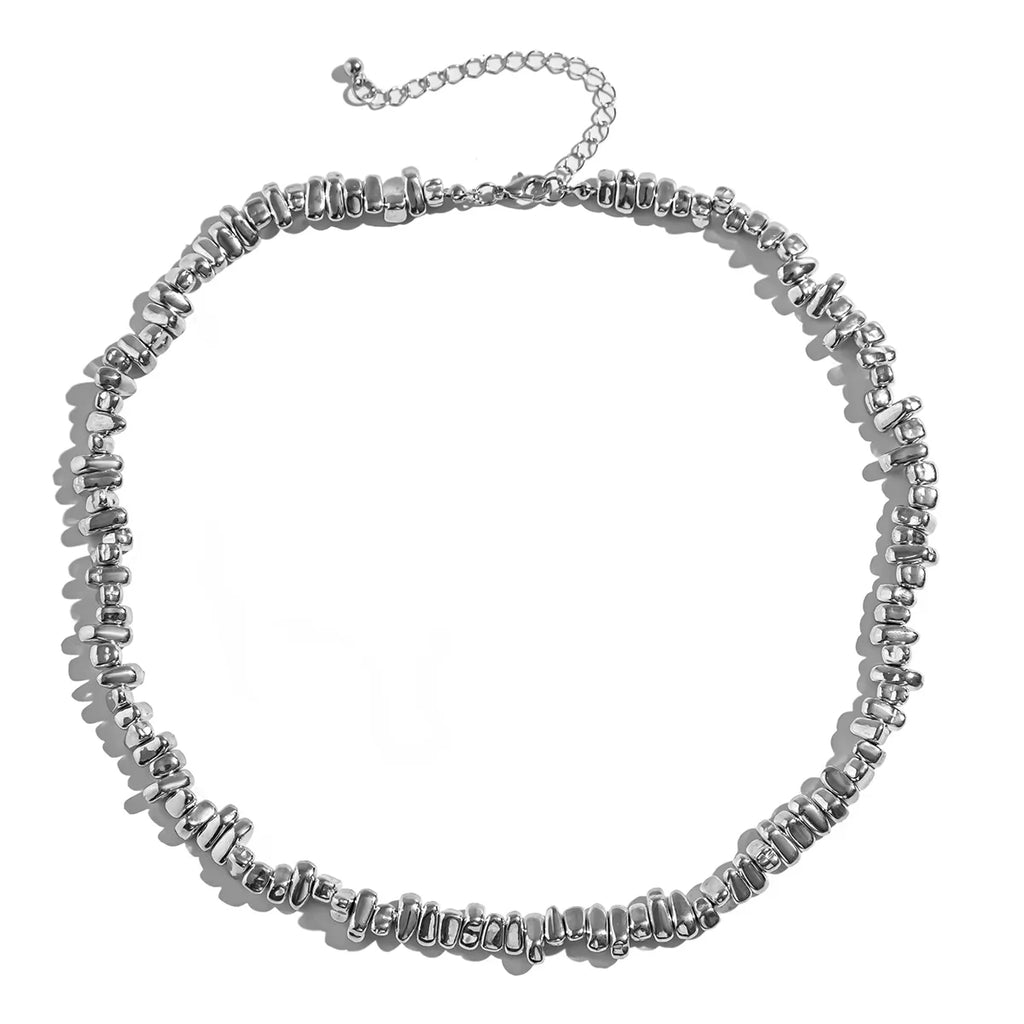 2pc Irregular Cross Beaded Necklace