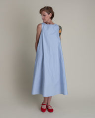 Day Dress in Light Blue Cotton PoplinDay A - Line