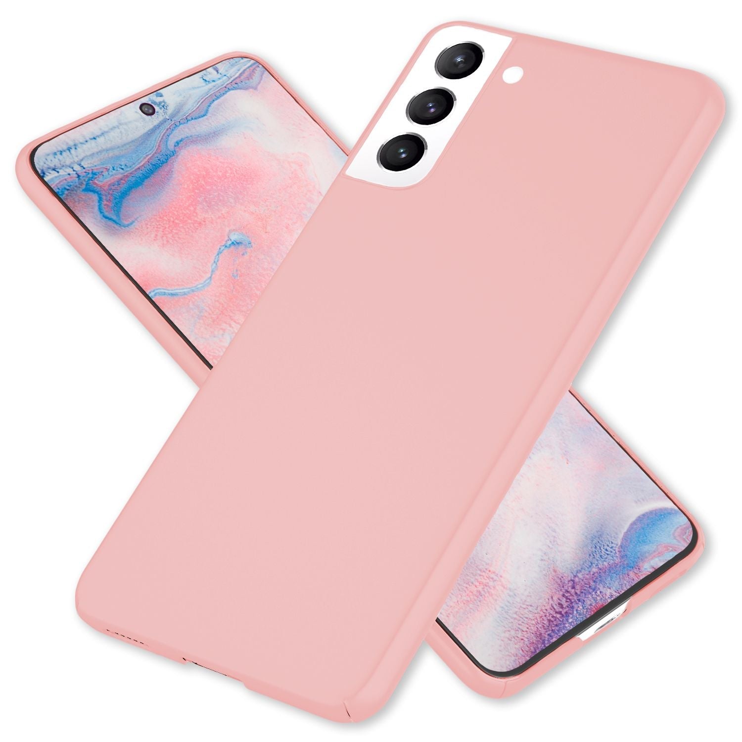 NALIA Ultra-Dünnes Hardcase für Samsung Galaxy S22 Plus Pink NALIA SlimFit Hülle