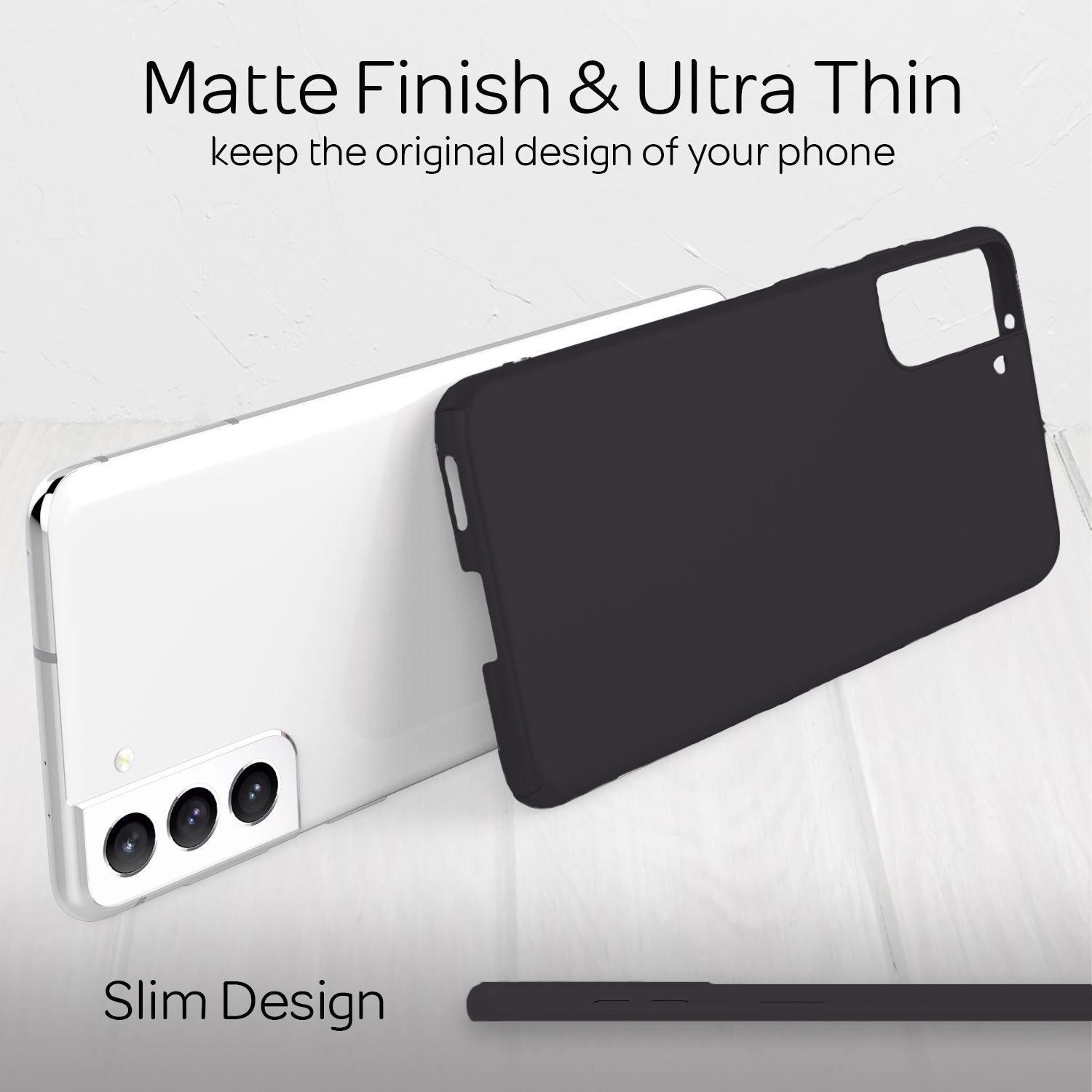 NALIA Ultra-Dünnes Hardcase für Samsung Galaxy S22 Plus Schwarz NALIA SlimFit Hülle
