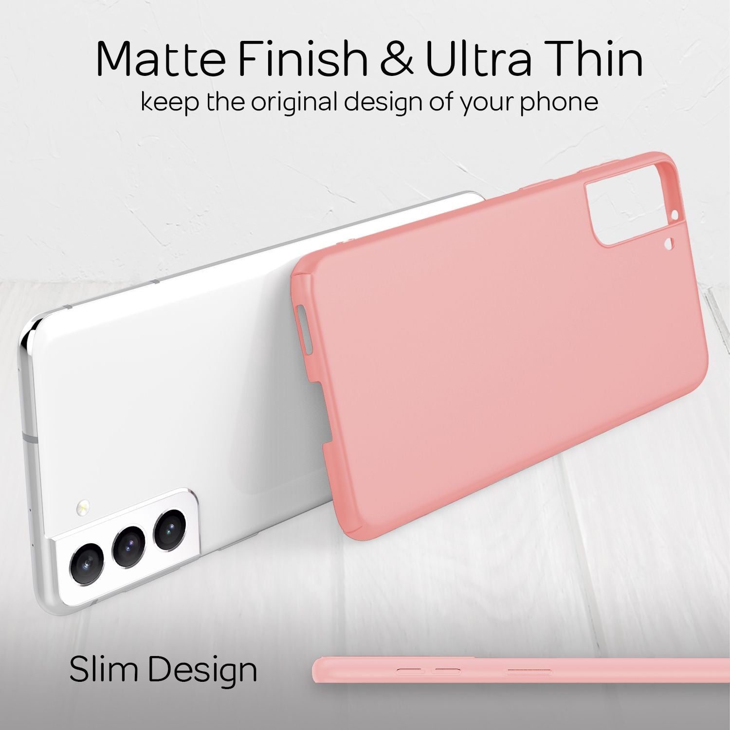 NALIA Ultra-Dünnes Hardcase für Samsung Galaxy S22 Plus Pink NALIA SlimFit Hülle