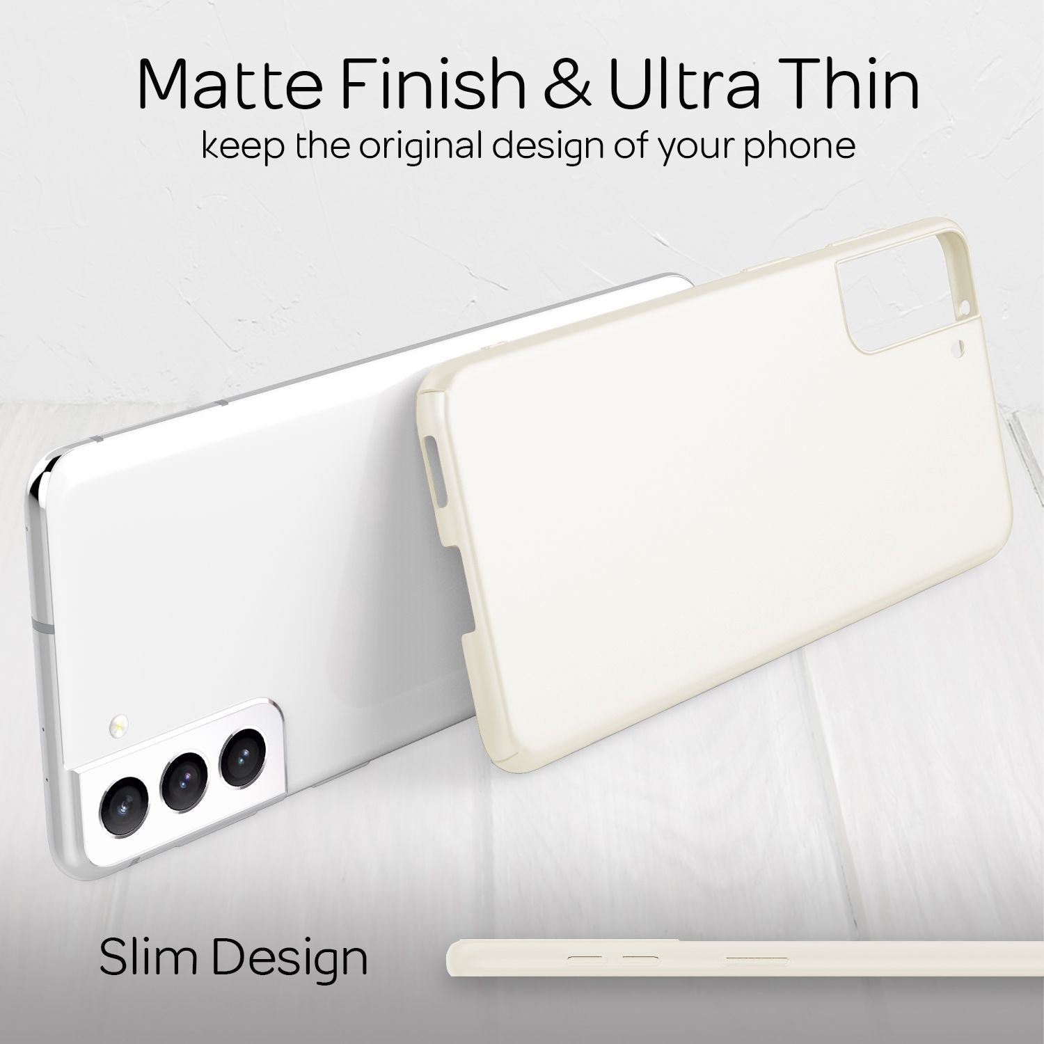 NALIA Ultra-Dünnes Hardcase für Samsung Galaxy S22 Plus Weiß NALIA SlimFit Hülle