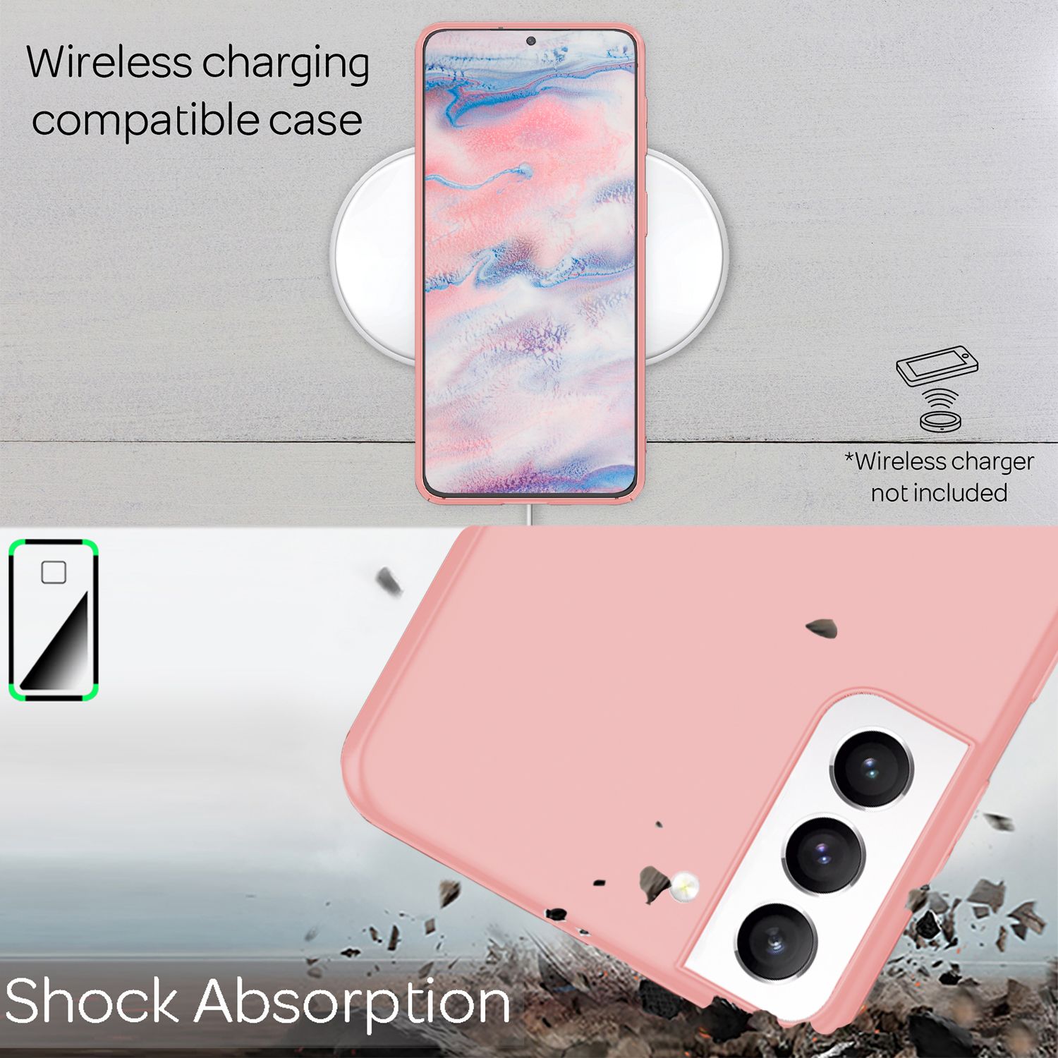 NALIA Ultra-Dünnes Hardcase für Samsung Galaxy S22 Plus Pink NALIA SlimFit Hülle