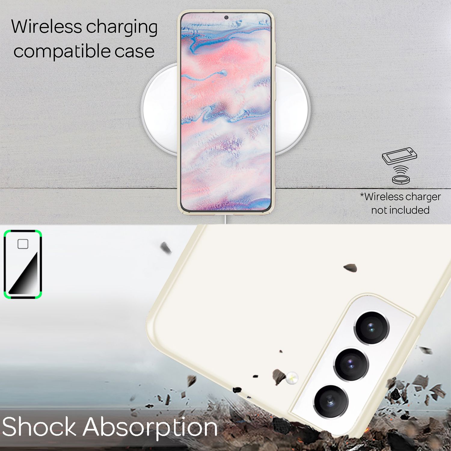 NALIA Ultra-Dünnes Hardcase für Samsung Galaxy S22 Plus Weiß NALIA SlimFit Hülle