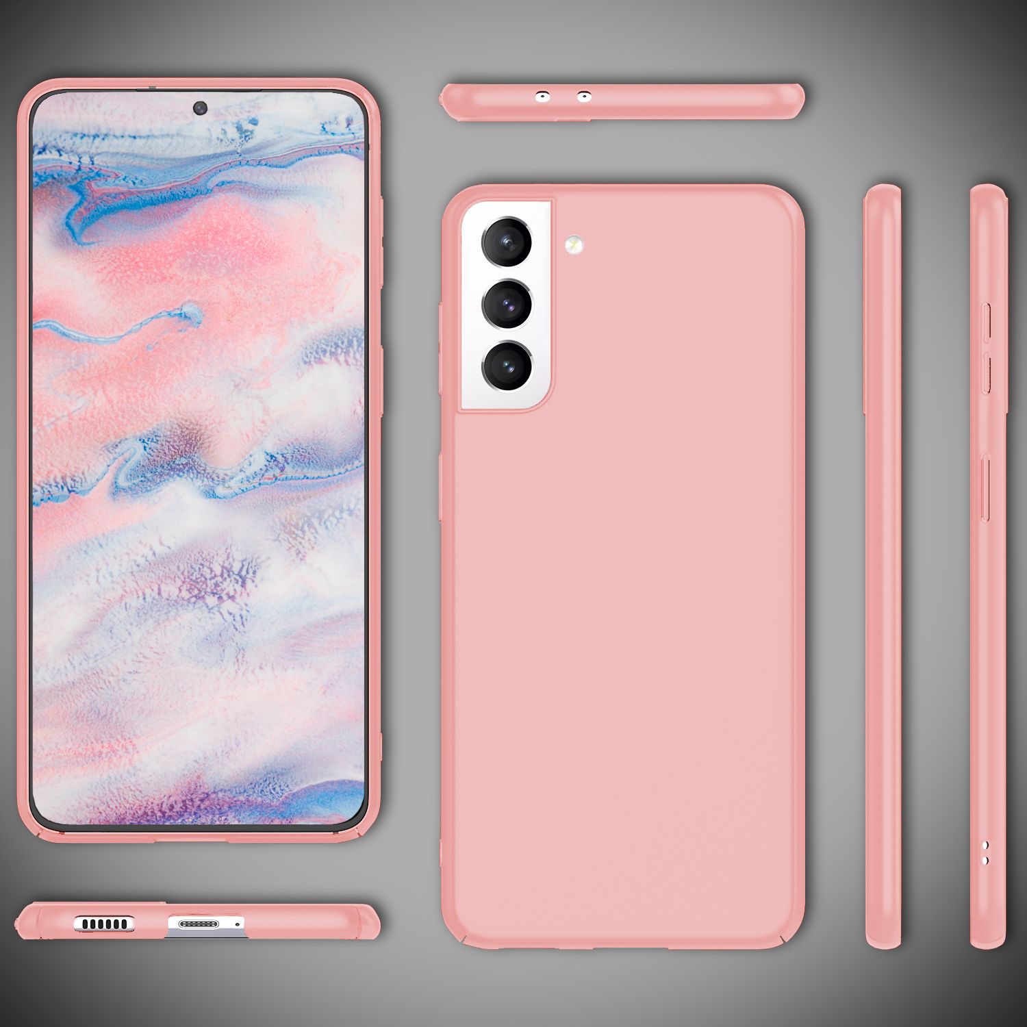 NALIA Ultra-Dünnes Hardcase für Samsung Galaxy S22 Plus Pink NALIA SlimFit Hülle