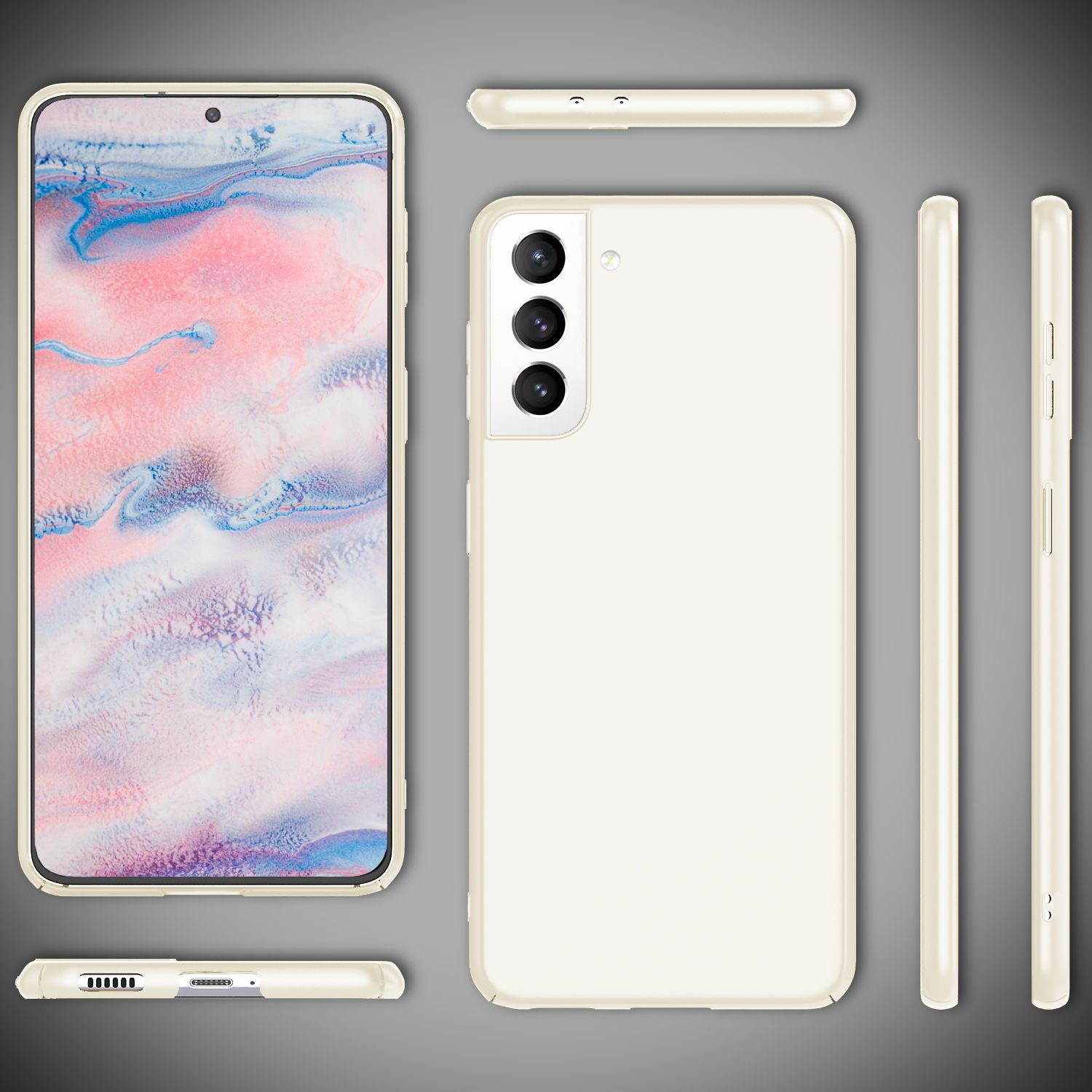 NALIA Ultra-Dünnes Hardcase für Samsung Galaxy S22 Plus Weiß NALIA SlimFit Hülle